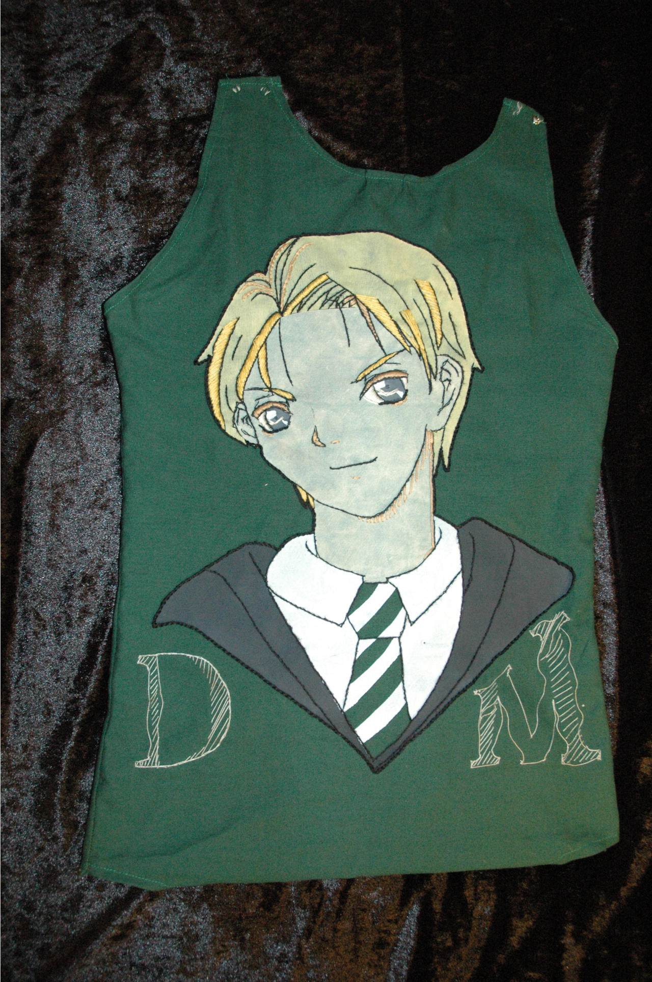 Draco Malfoy shirt-embroidery by GreeneyesgoesBlack on DeviantArt