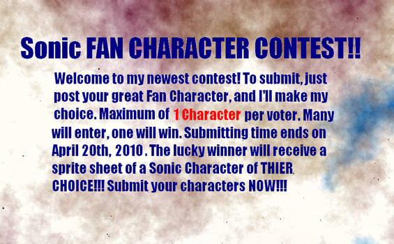 Sonic Fan Character Contest