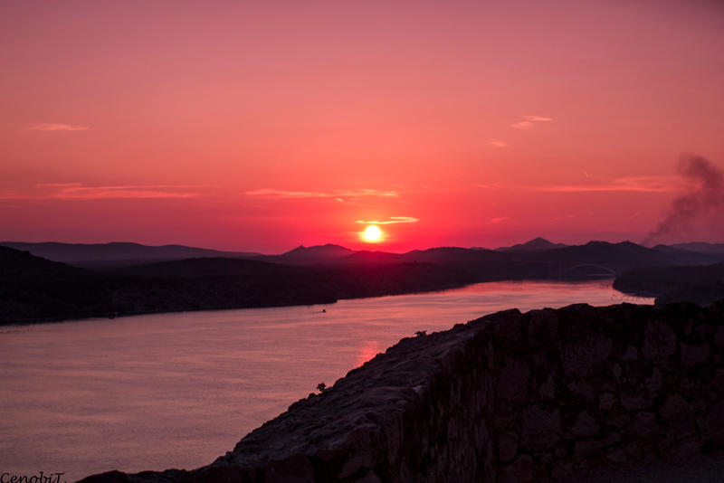 Sunset in Sibenik