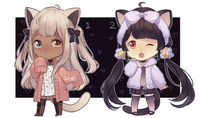 Kemonomimi pair adopts AUCTION - CLOSED