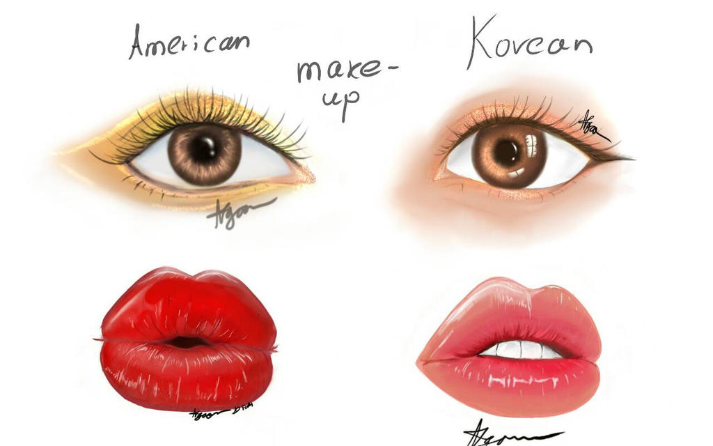Korean American Makeup In Drawings By