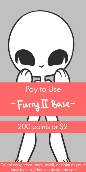 Pay To Use Base {Furry II} 200 points or $2.00 by Koru-ru on DeviantArt