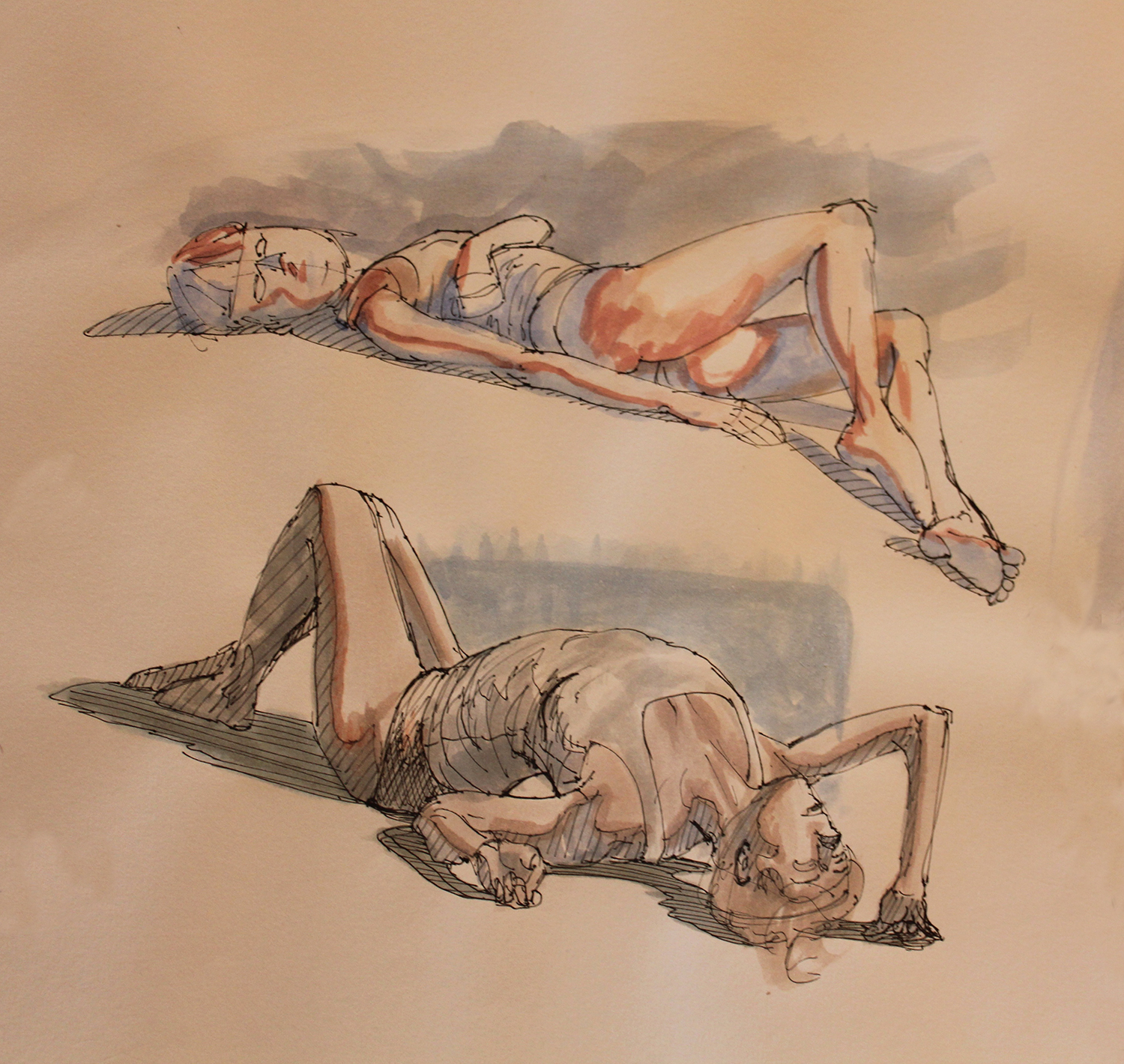 Life Drawing in watercolor