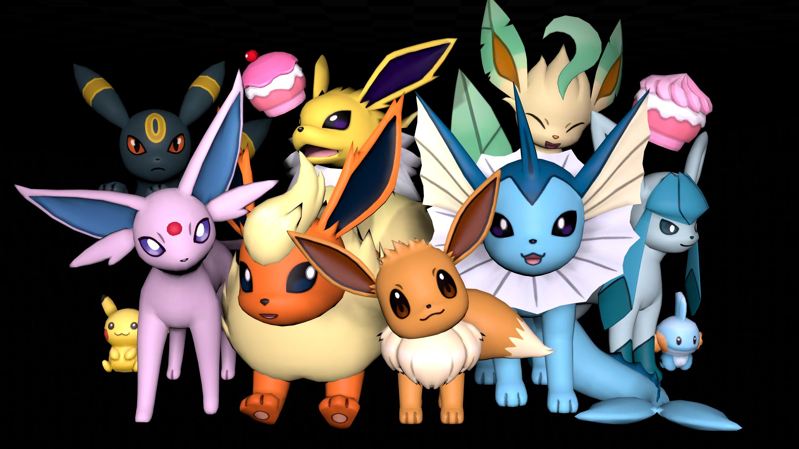 Eeveelutions (Pokemon Quest) by kxren on DeviantArt