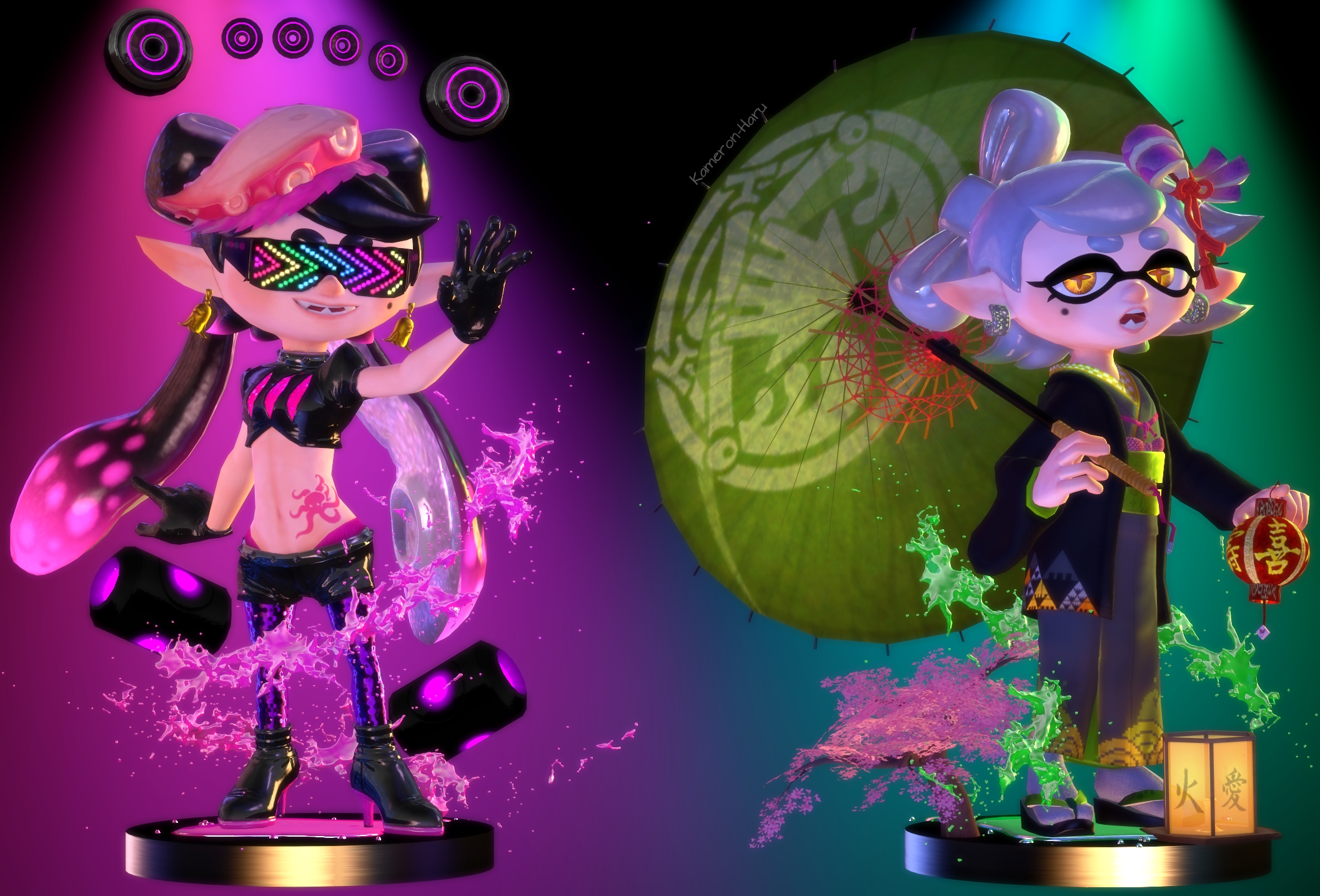 Splatoon 2 Squid Sisters Amiibo By Kameron Haru On Deviantart Splatoon 2 Squid Sisters Amiibo By Kameron Haru On Deviantart