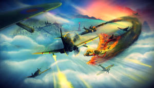 SpitfireS in the sky