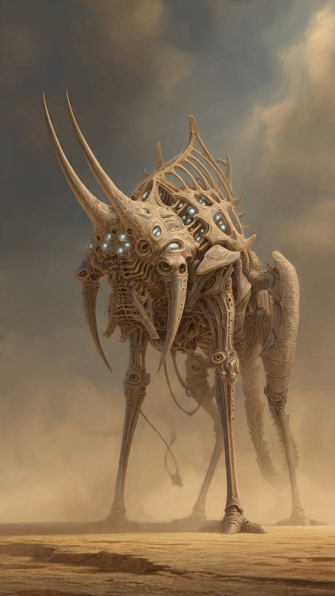 Legless Alien Fourlegged-alien-beast-exposed-fractal-bone-struct by Moonglum22 on ...