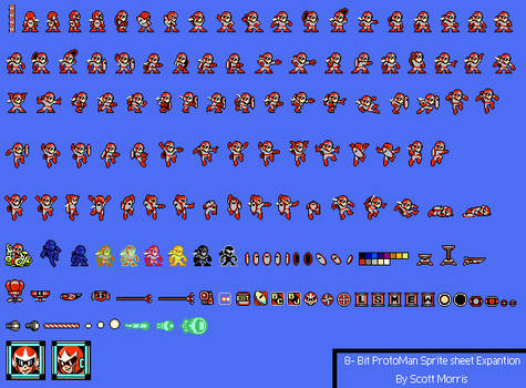 ProtoMan 8 Bit Sprite Sheet