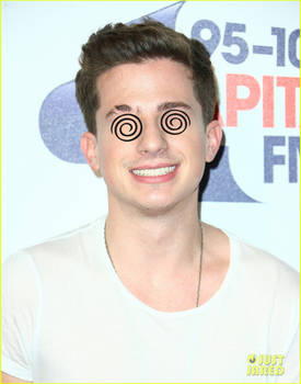 Charlie Puth with swirly eyes