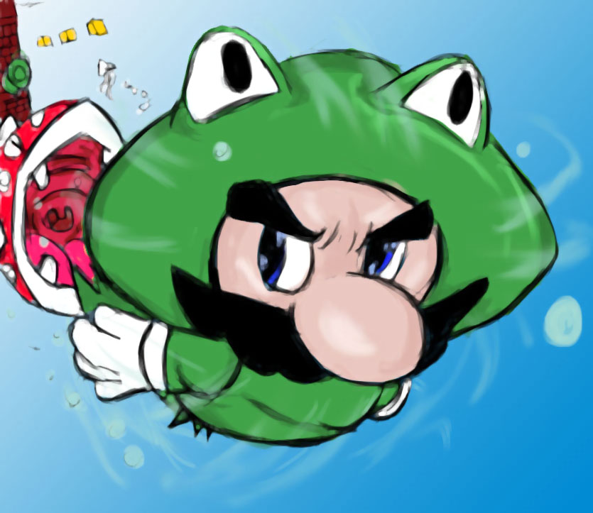 Mario is feelin' froggy