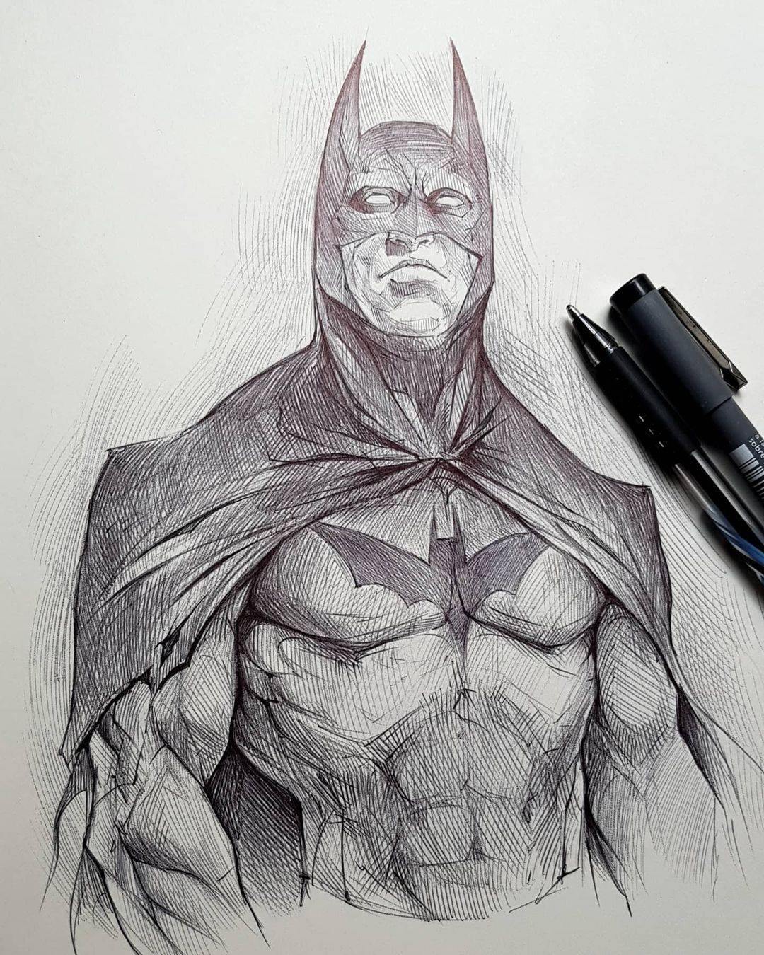 Batman Ink drawing by garciar on DeviantArt