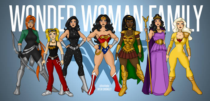Wonder Woman Family Animated Style