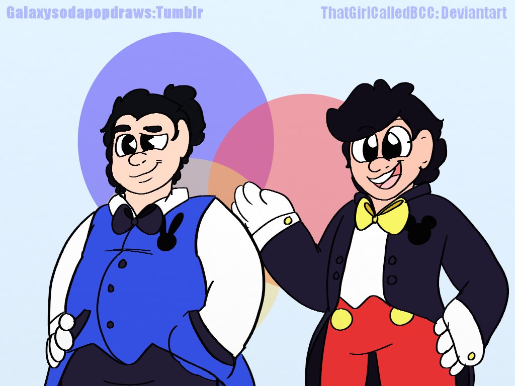 Human Mickey and Oswald