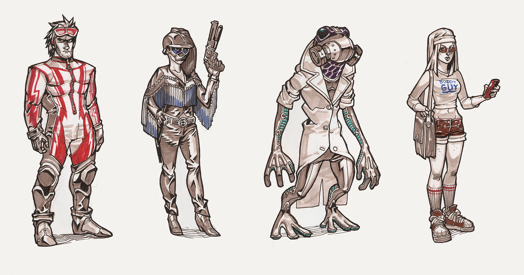 Enduro - Character sketches