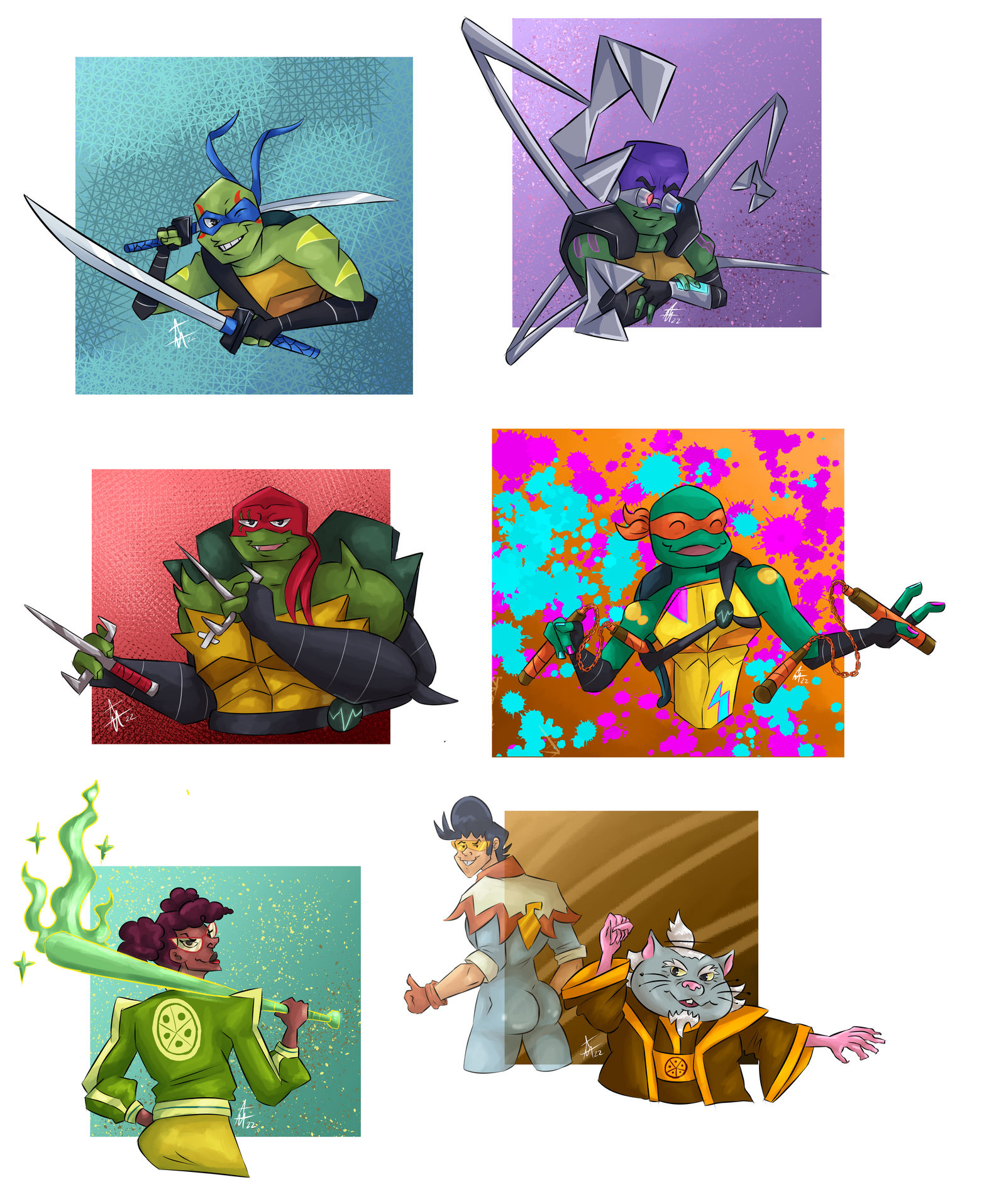 ROTTMNT Busts by SquirrelKitty76 on DeviantArt