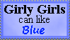 Girly Girls and Blue stamp