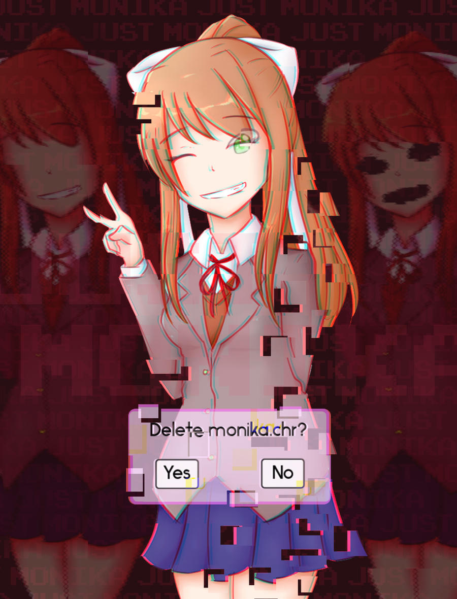 Monika Notepad JUST MONIKA by Elqro on DeviantArt