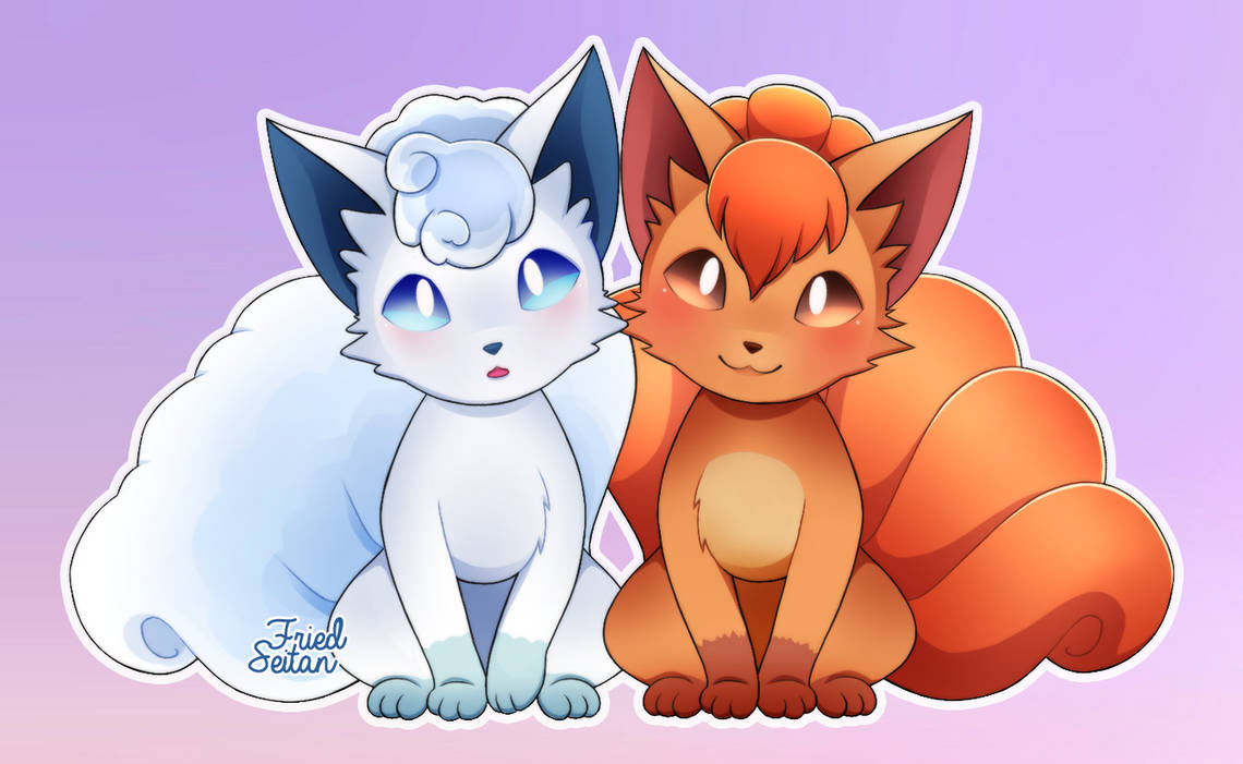 Alolan Vulpix and Vulpix by FriedSeitan on DeviantArt