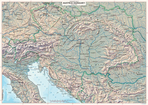 Geographical map of Austria-Hungary