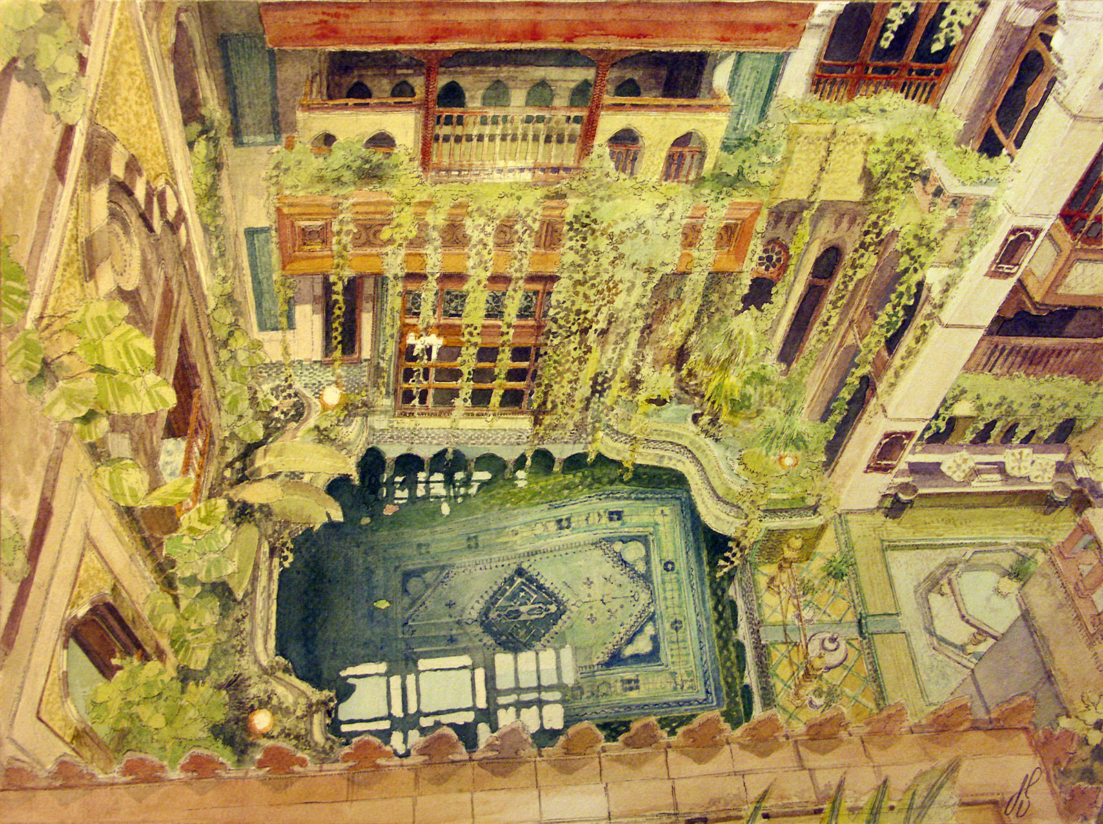 Sami Angawi house - inner courtyard by TheGreatMC