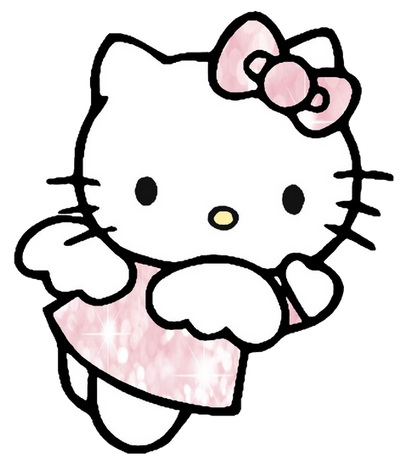 Flying Hello Kitty In A Pink Sparkly Dress PNG by ILikeDeviantart111 on ...