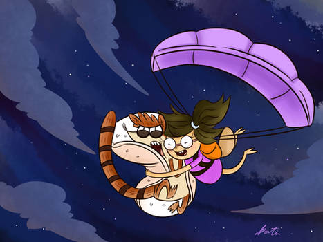 Eileen in the sky with Rigby