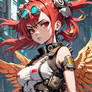 Redhead Angel... Cyberpunk Style