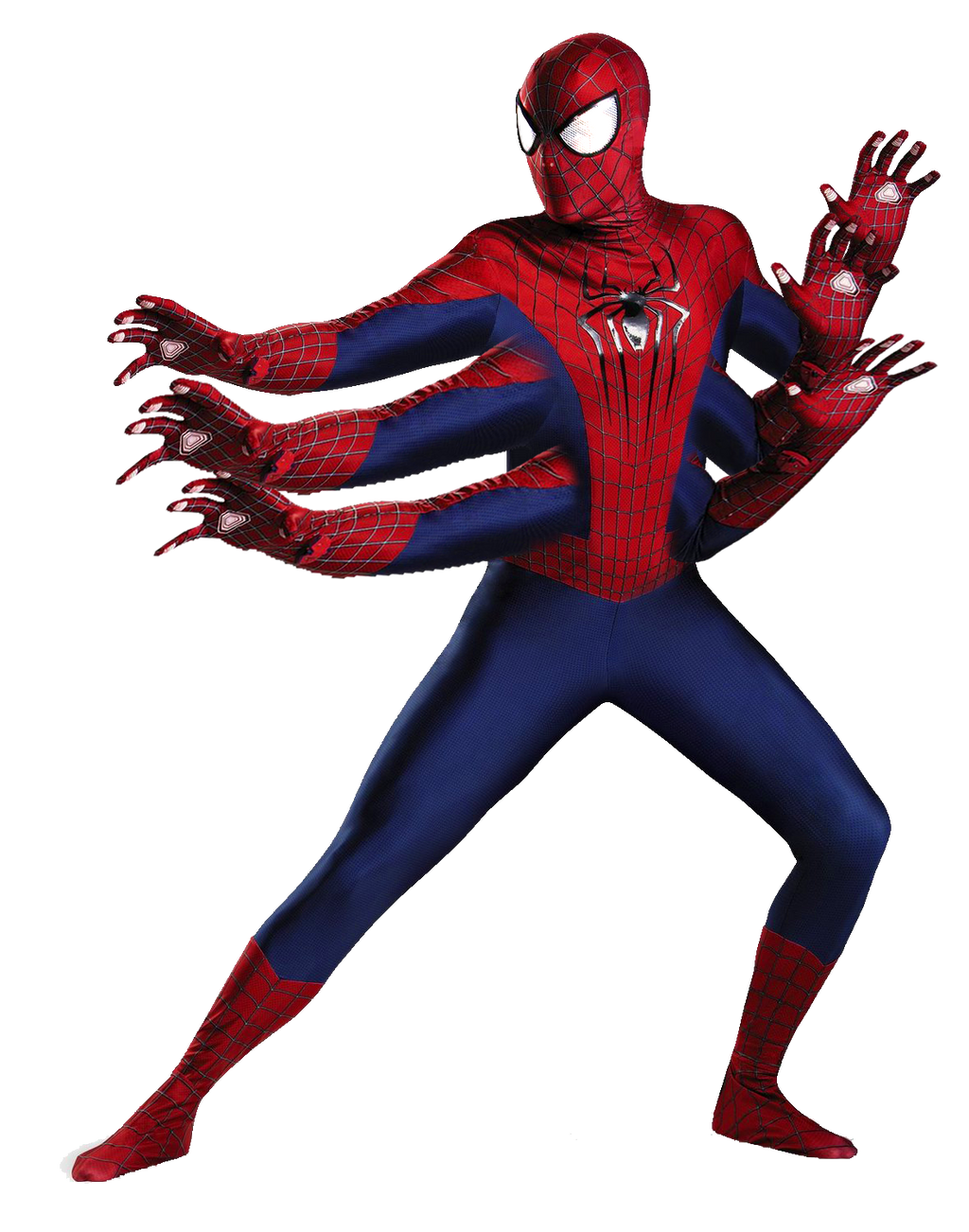 Six armed spider deals man