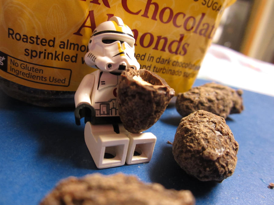 Troopers and Their Dark Chocolate Almonds