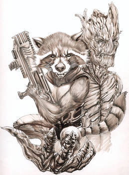 Rocket and Groot