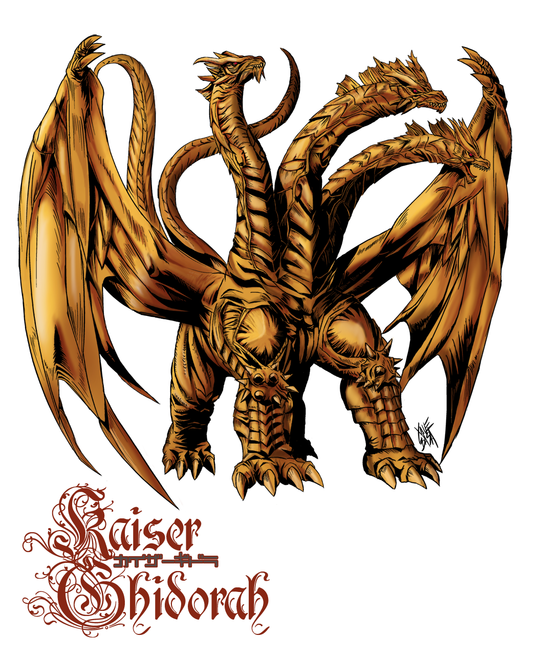 KAISER GHIDORAH coloured