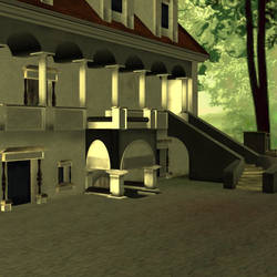 3d Background - Manor house