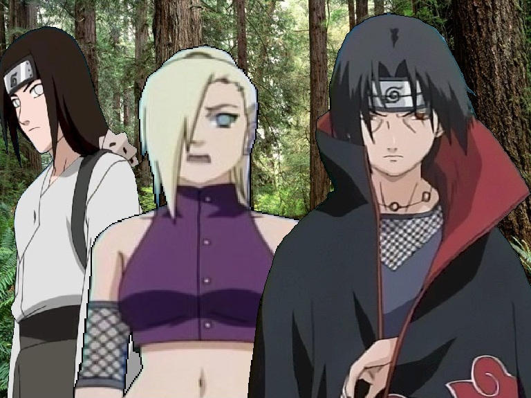PC: Itachi x Ino x Neji by ZappOBrien on DeviantArt