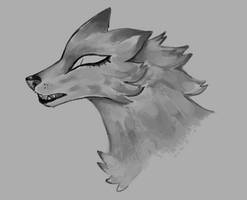 [personal] sketchy wolf painting