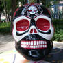 skull black red white