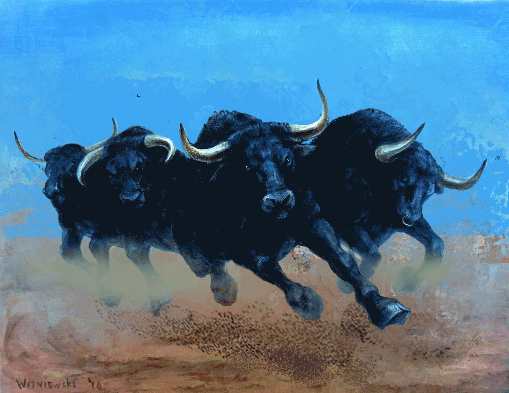 Charging Bulls2 by WisniewskiStan on DeviantArt