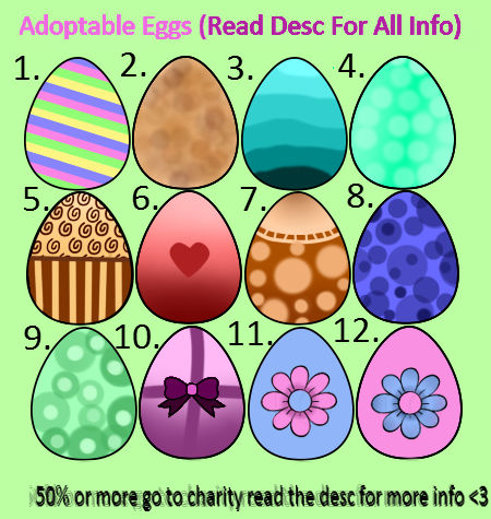 Hatchable Eggs (50% of all proceeds go to charity)
