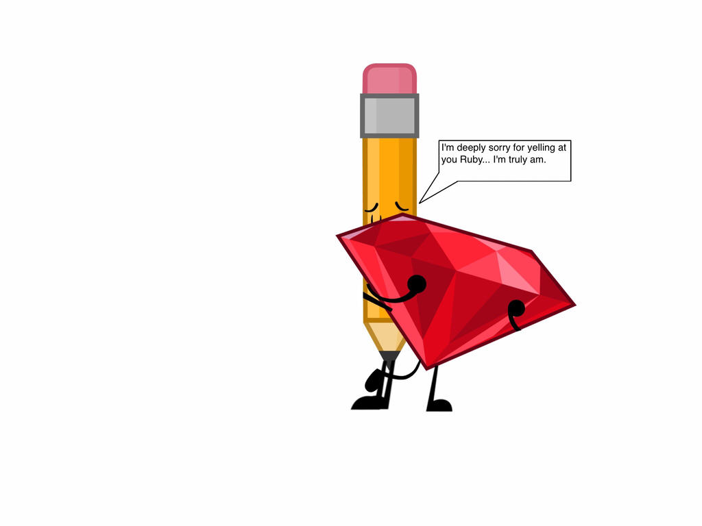 Pencil comforting Ruby by SpecJects on DeviantArt
