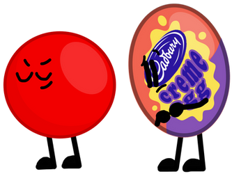 Red Sphere and Cadbury Egg