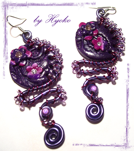 Purple earrings