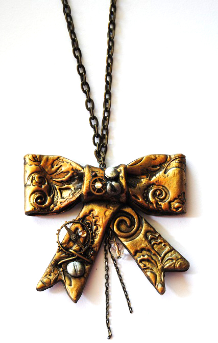 Steampunk Bow necklace