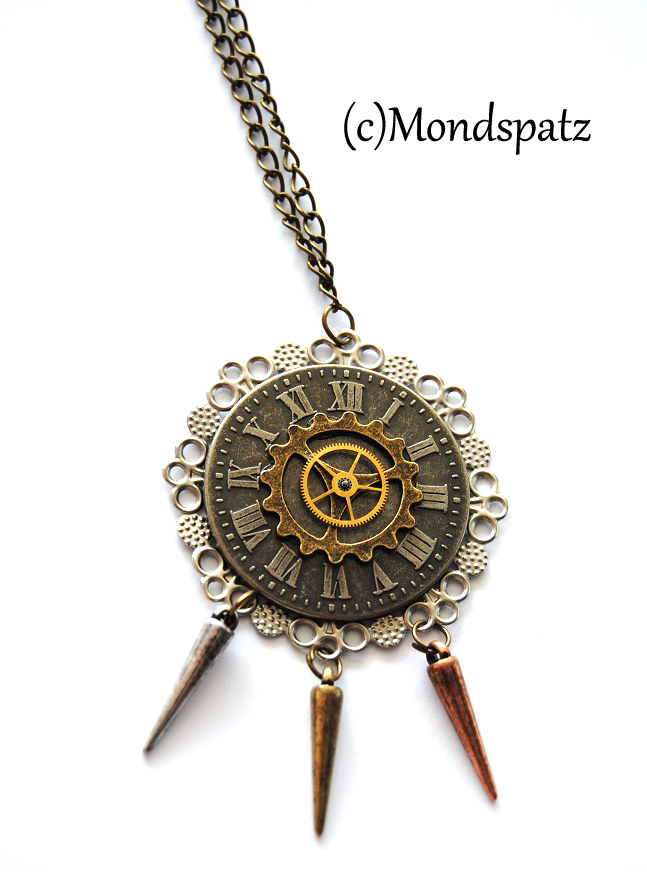 Steampunk spiked pendant