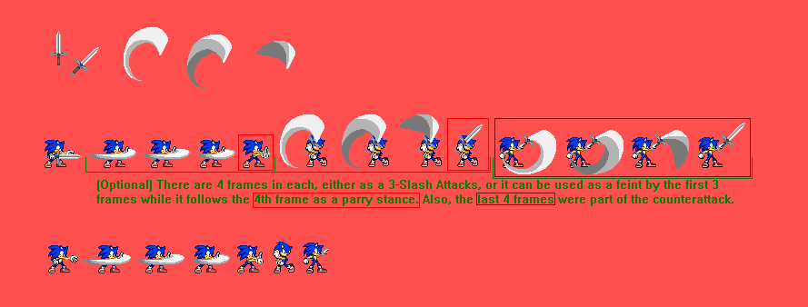 Custom / Edited - Sonic the Hedgehog Media Customs - Powerless Sonic ( Fleetway, Sonic 3-Style) - The Spriters Resource