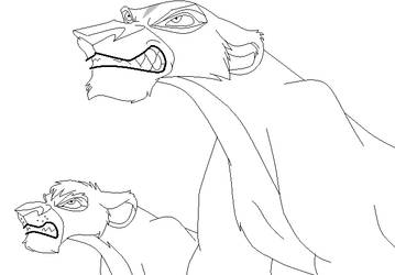 Zira and Vitani base by TheLastWhiteWolf