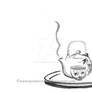 Tea time - sumi-e