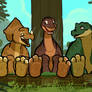 Commission: Relaxing Dinos I