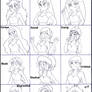 Facial Expressions Meme: Cartoon Girl emotions