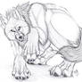 werewolf sketch snarl