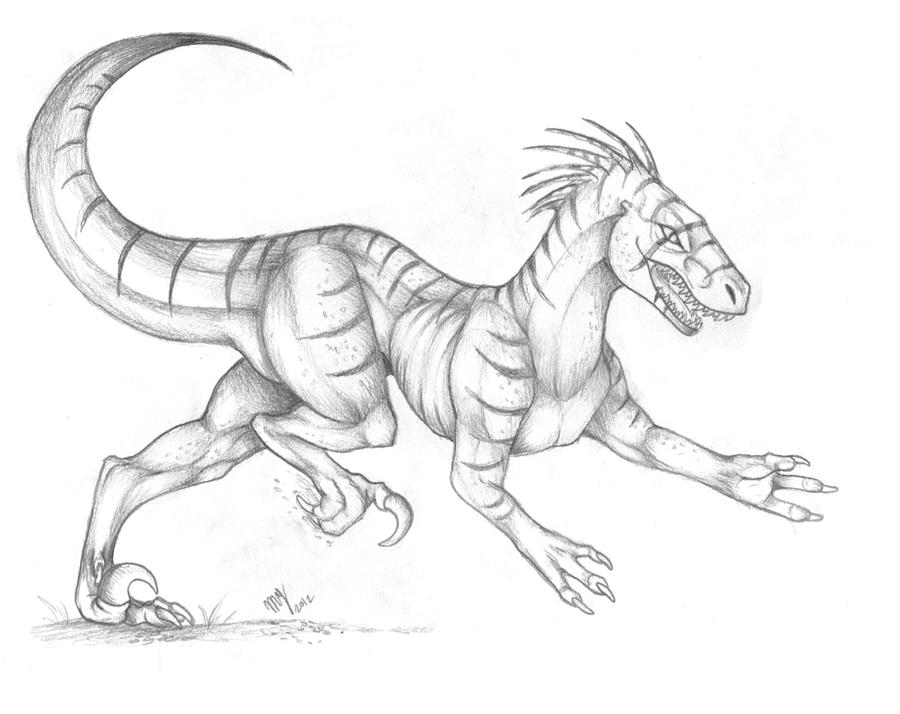Pouncing Raptor Drawing raptor sketch :: the hunt:: by Suenta-DeathGod on DeviantArt