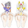 Phantom and Angel barefoot